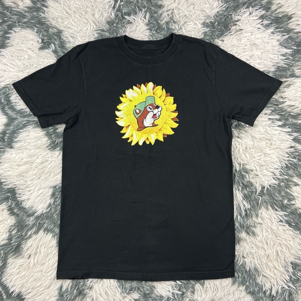 Buc-ee’s Unisex Kids Black Floral T-shirt You Are My Sunshine Size YL